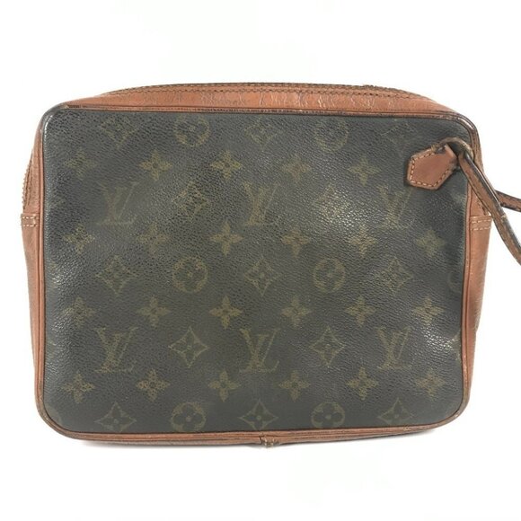 LOUIS VUITTON Monogram Saxophone Clutch bag with strap Brown - Picture 3 of 15